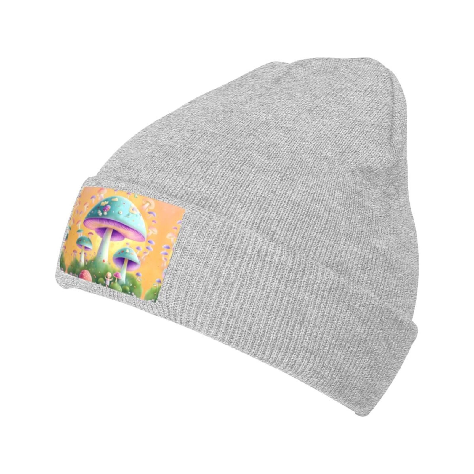 В'язана шапка BROLEO з фантазійним грибним візерунком чорного кольору, фото №1 В'язана шапка BROLEO з фантазійним грибним візерунком чорного кольору, фото №1