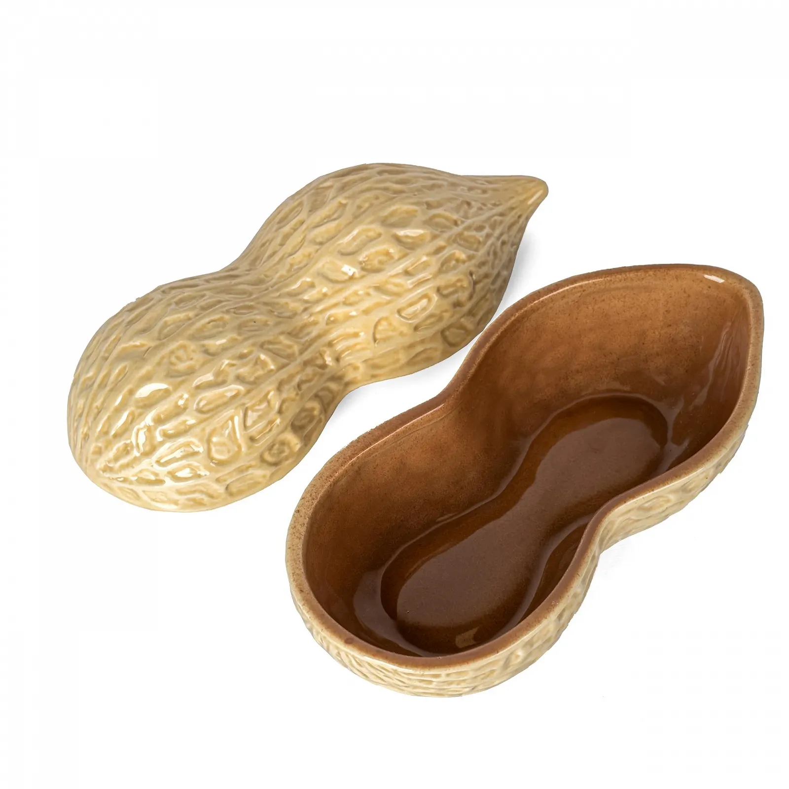 Миска Fisura Peanut для снеков, для арахиса 20 x 12 см, коричневая, фото №2