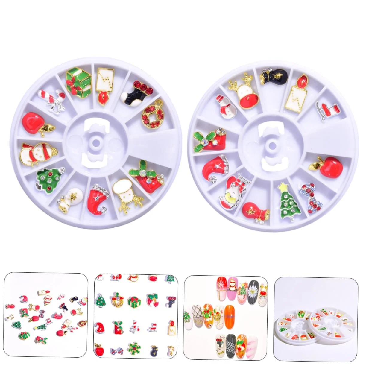 Украшения для ногтей FRCOLOR Рождественские, DIY аксессуары для маникюра, креативные украшения для ногтей, разные дизайны, прочные и элегантные, фото №5