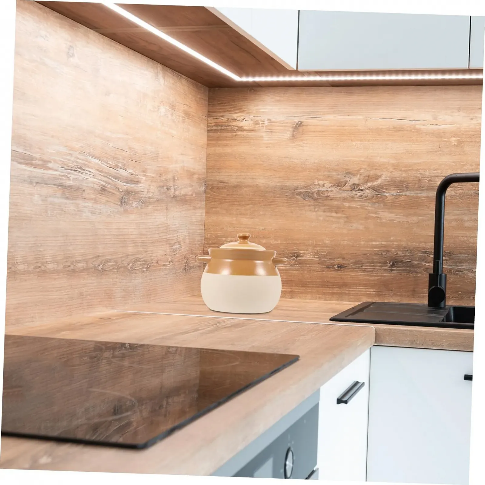 Керамическая кастрюля Mobestech Винтажная с двойными ручками для дома и ресторанов, фото №6