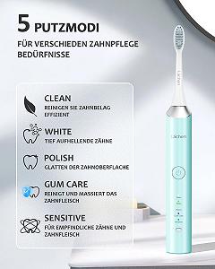 Електрична зубна щітка Lächen 5 програм Дорожній футляр IPX7 Ціанова synthetic.ua - Фото 1