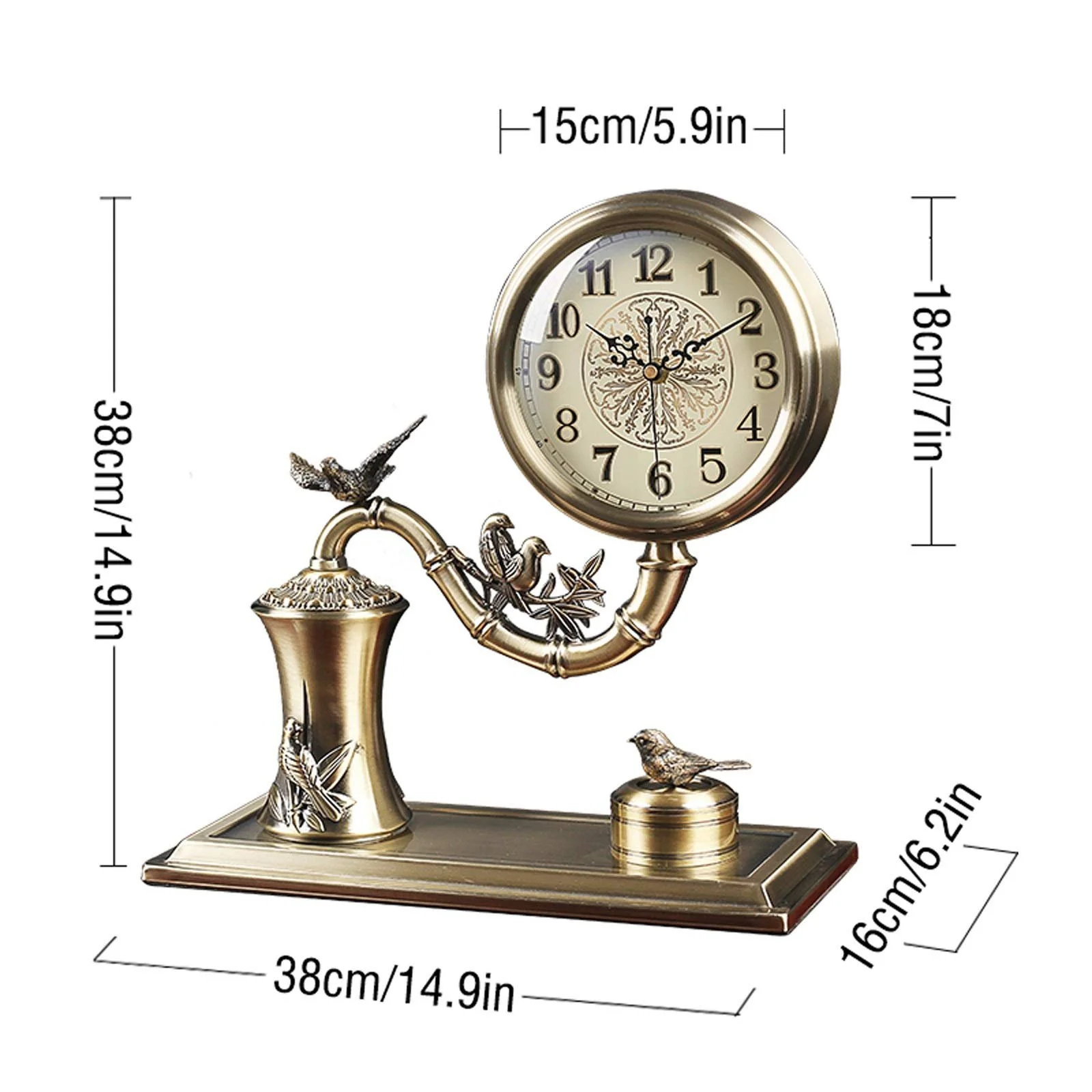 Настільний годинник Yixinzi-2024 Металевий Сучасний, фото №2