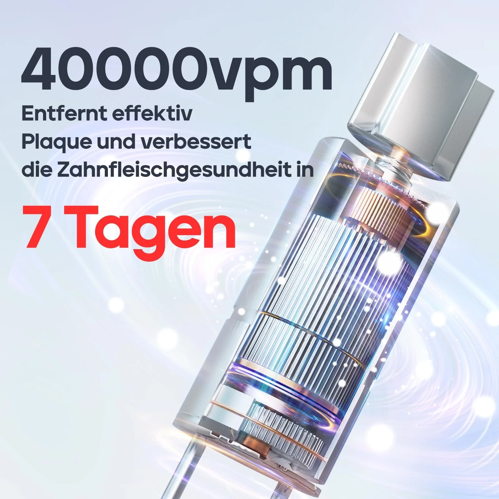 Электрическая звуковая зубная щетка Seago SG-958 40000 VPM 5 режимов USB Черный, фото №2
