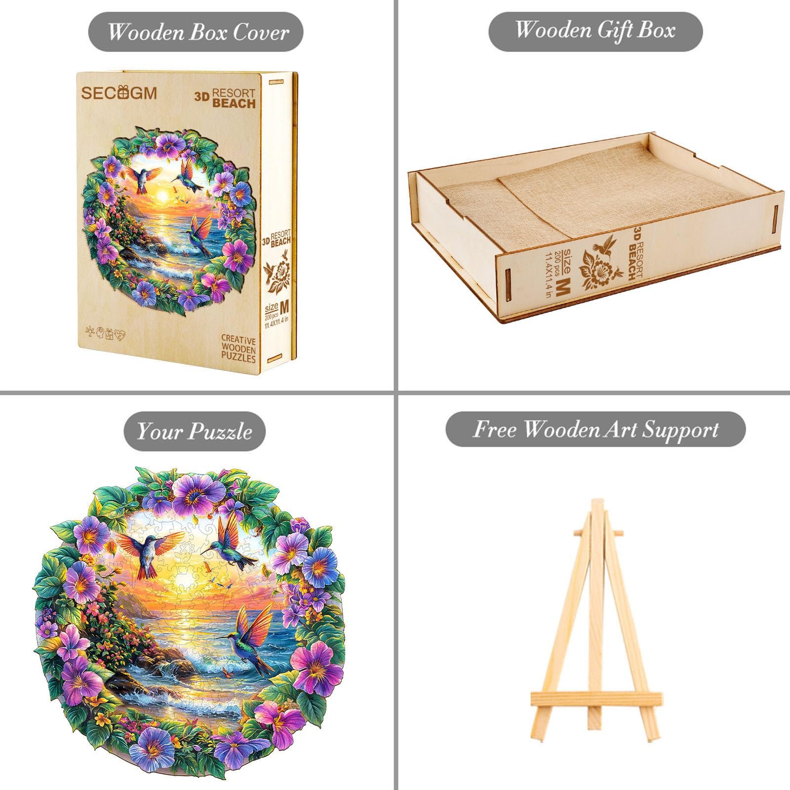 Дерев'яний пазл SECOGM 3D Resort Beach 100 деталей 21,5 x 21,5 см, фото №9 Дерев'яний пазл SECOGM 3D Resort Beach 100 деталей 21,5 x 21,5 см, фото №9