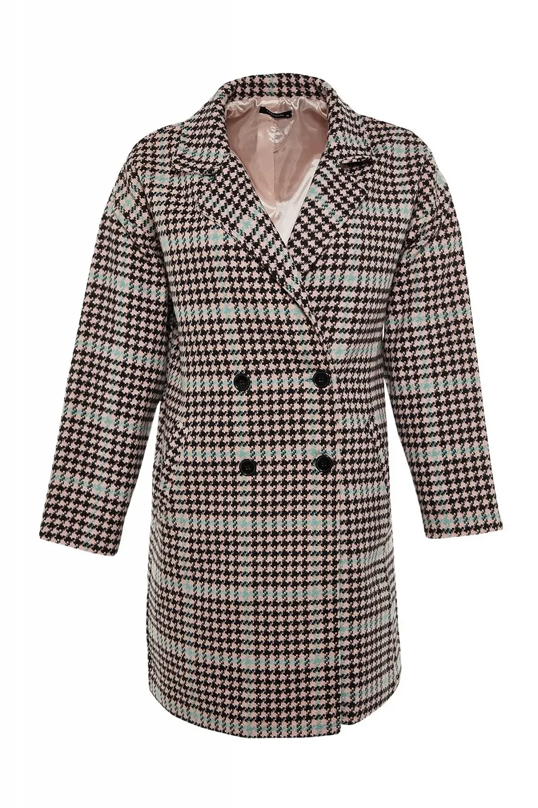 Пальто TRENDYOL Женское прямого кроя с длинными рукавами Plus Size Coat A-line Coat, фото №6 Пальто TRENDYOL Женское прямого кроя с длинными рукавами Plus Size Coat A-line Coat, фото №6