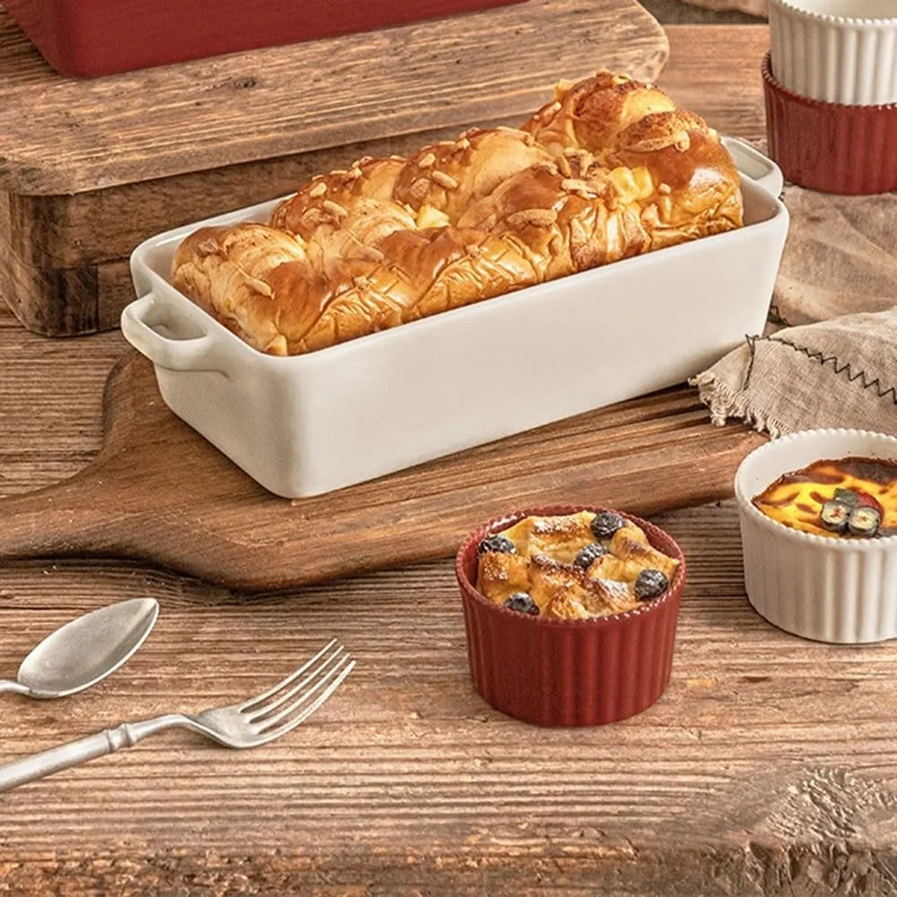 Форма для выпечки керамическая прямоугольная с двойными ручками 1320 мл, фото №6