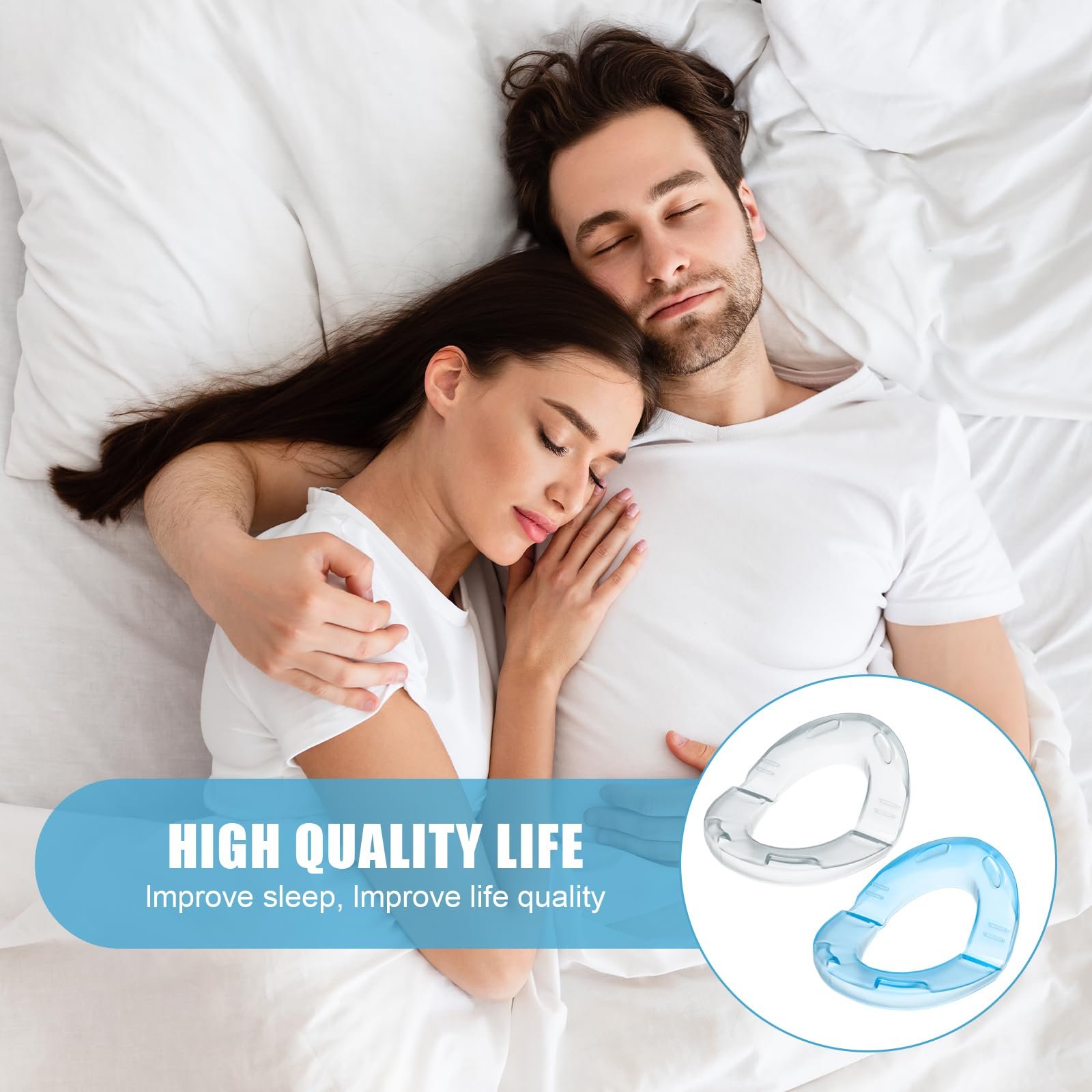 Антихрап шина (2 шт. в упаковці) Захист зубів Ефективне полегшення хропіння з пластиковим контейнером, фото №5