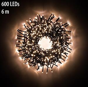 Гірлянда Lunartec 600 LED, 8 режимів освітлення, IP44, 6 м, теплий білий synthetic.ua - Фото 1