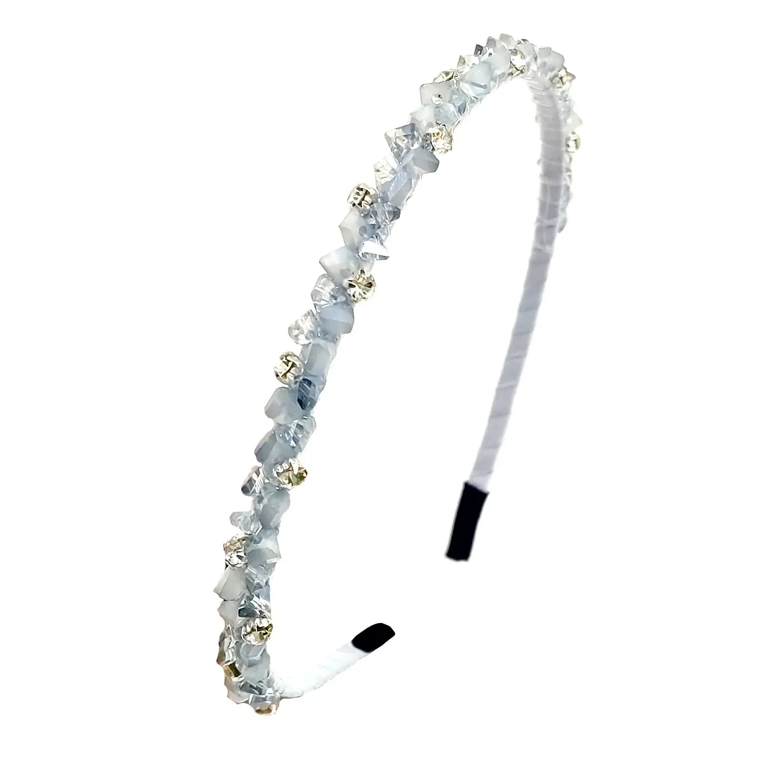 Обруч для волосся Блискучий Кристал Синій, фото №1