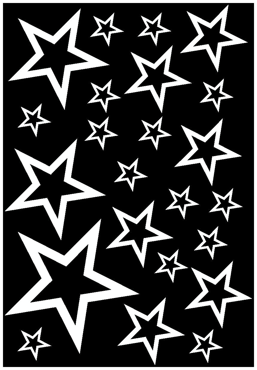 Набір наклейок на стіну Samunshi Stars Outline Білий, фото №1 Набір наклейок на стіну Samunshi Stars Outline Білий, фото №1