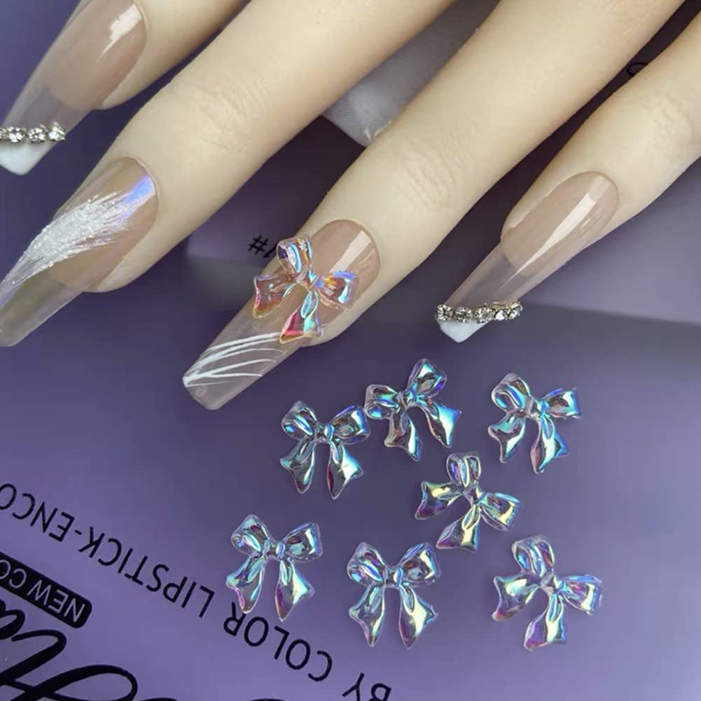 Украшения для ногтей Бантики 3D смола Aurora Камни для ногтей Блестящие украшения для ногтей Разноцветные стразы для ногтей 300 шт., фото №3