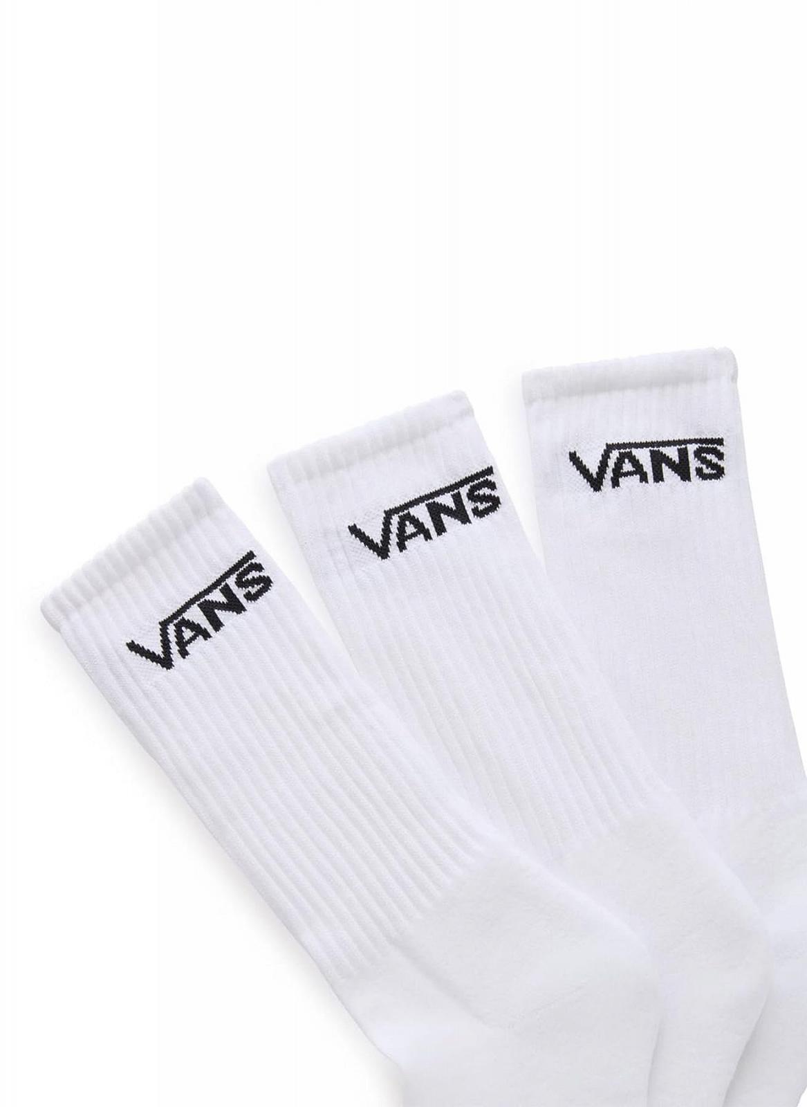 Шкарпетки Vans Classic Crew, 3 пари, розмір 5/8, білі, One Size, фото №2