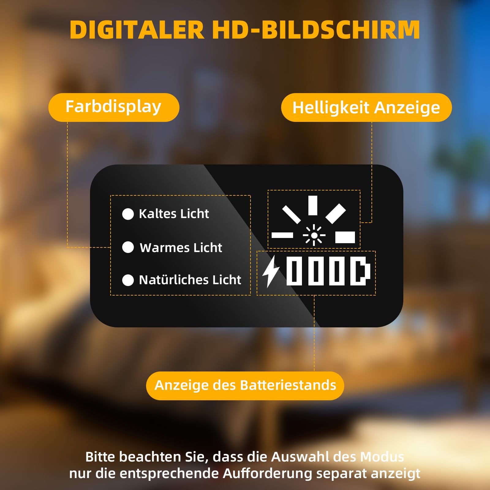 Настільна лампа Акумуляторна USB/Type-C 8000 мАг IP55 LED Бездротова Портативна, фото №4