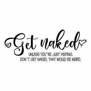 Наклейка на стіну SUPERDANT Funny Quotes Get Nude 24 x 59 см - Фото 1