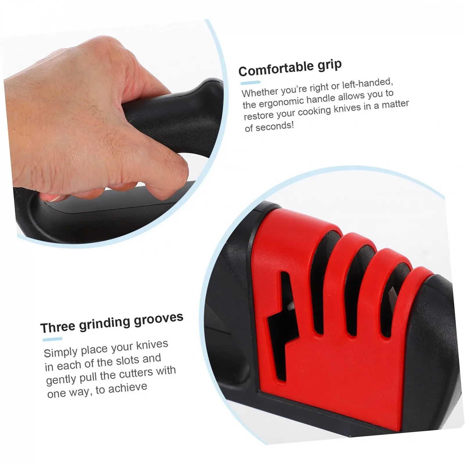 Точилка для ножей Mobestech Профессиональная Быстрая Эргономичная ручка Нескользящее основание, фото №8