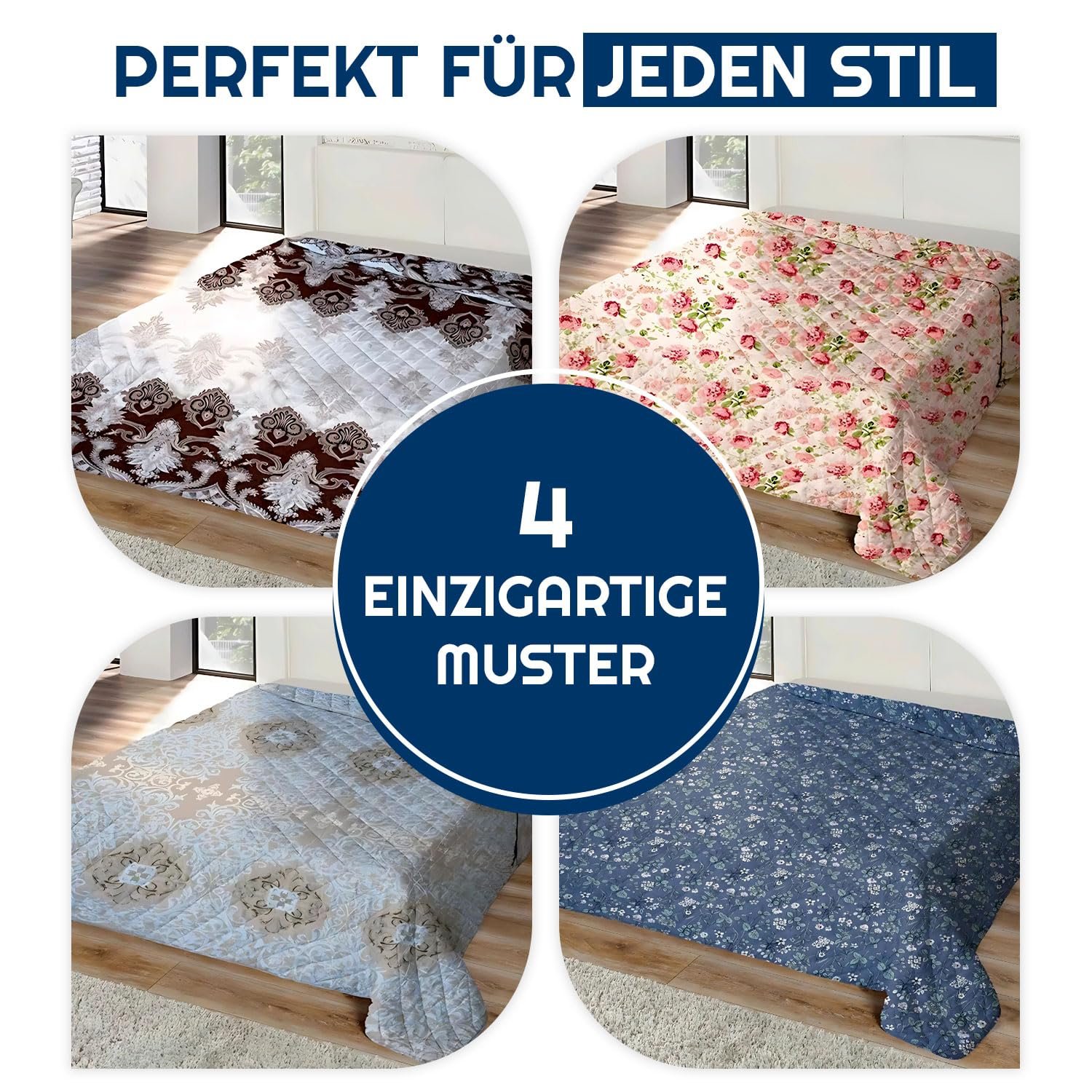 Покривало Home Oase XXL 220 x 240 см Синій, фото №2 Покривало Home Oase XXL 220 x 240 см Синій, фото №2