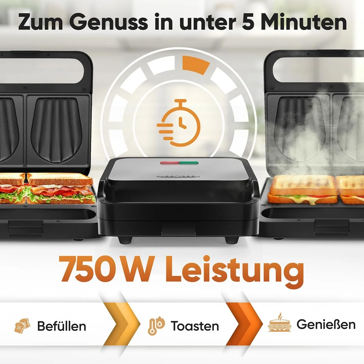 Сэндвичница ProfiCook PC ST 1297, фото №3