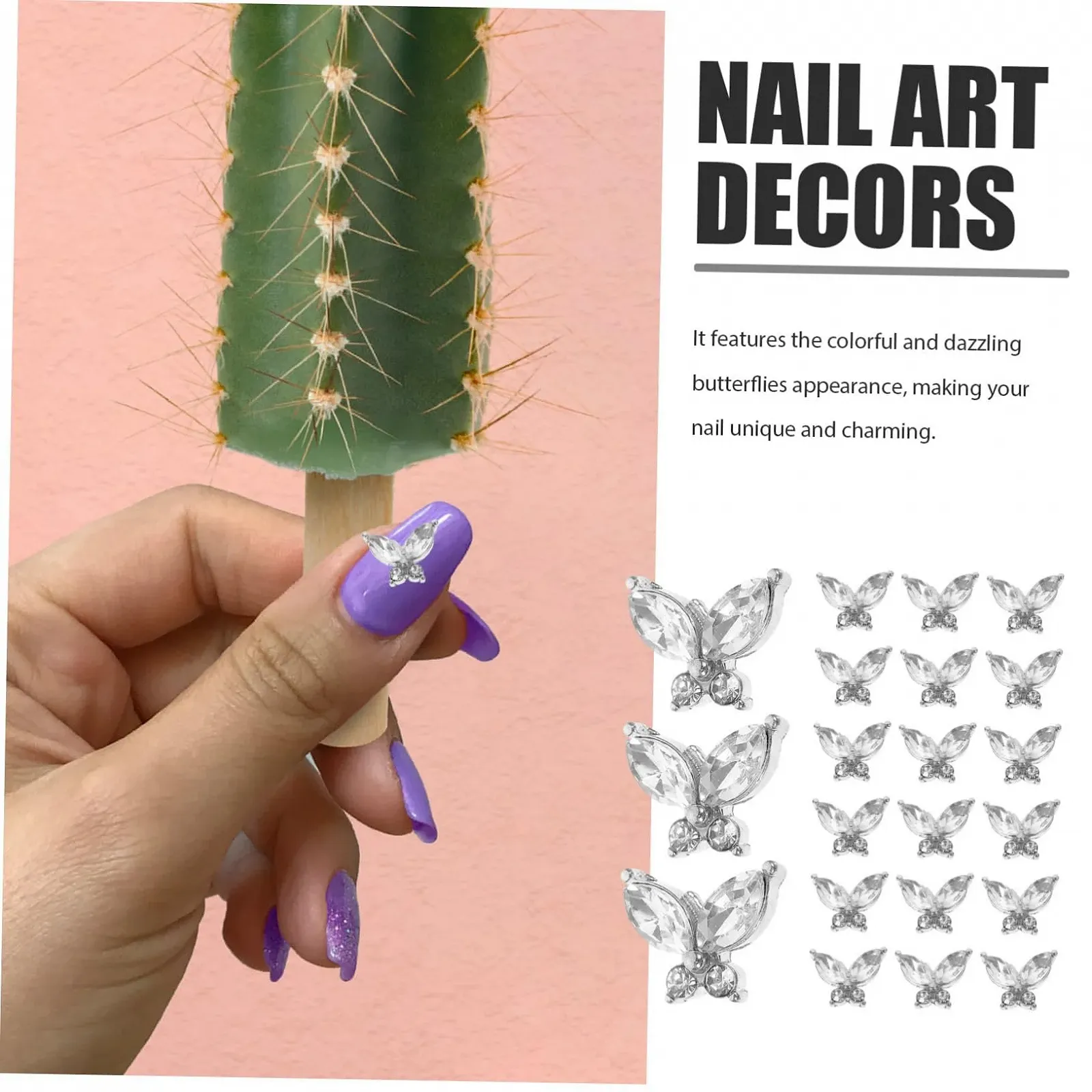Украшения для ногтей Бабочки FRCOLOR 60 шт., фото №5