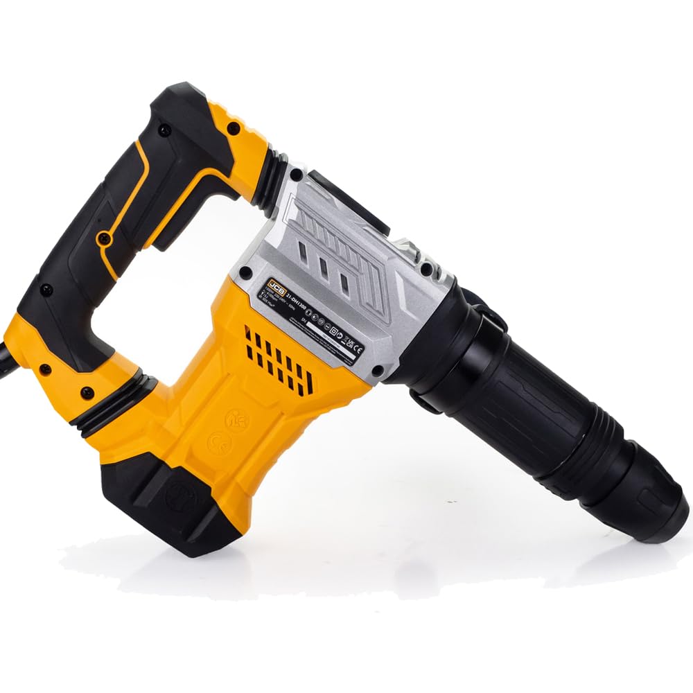 Отбойный молоток JCB DH1300 1300 Вт SDS-max 18 Дж пневматический снижение вибрации дополнительная ручка компактный в кейсе, фото №5