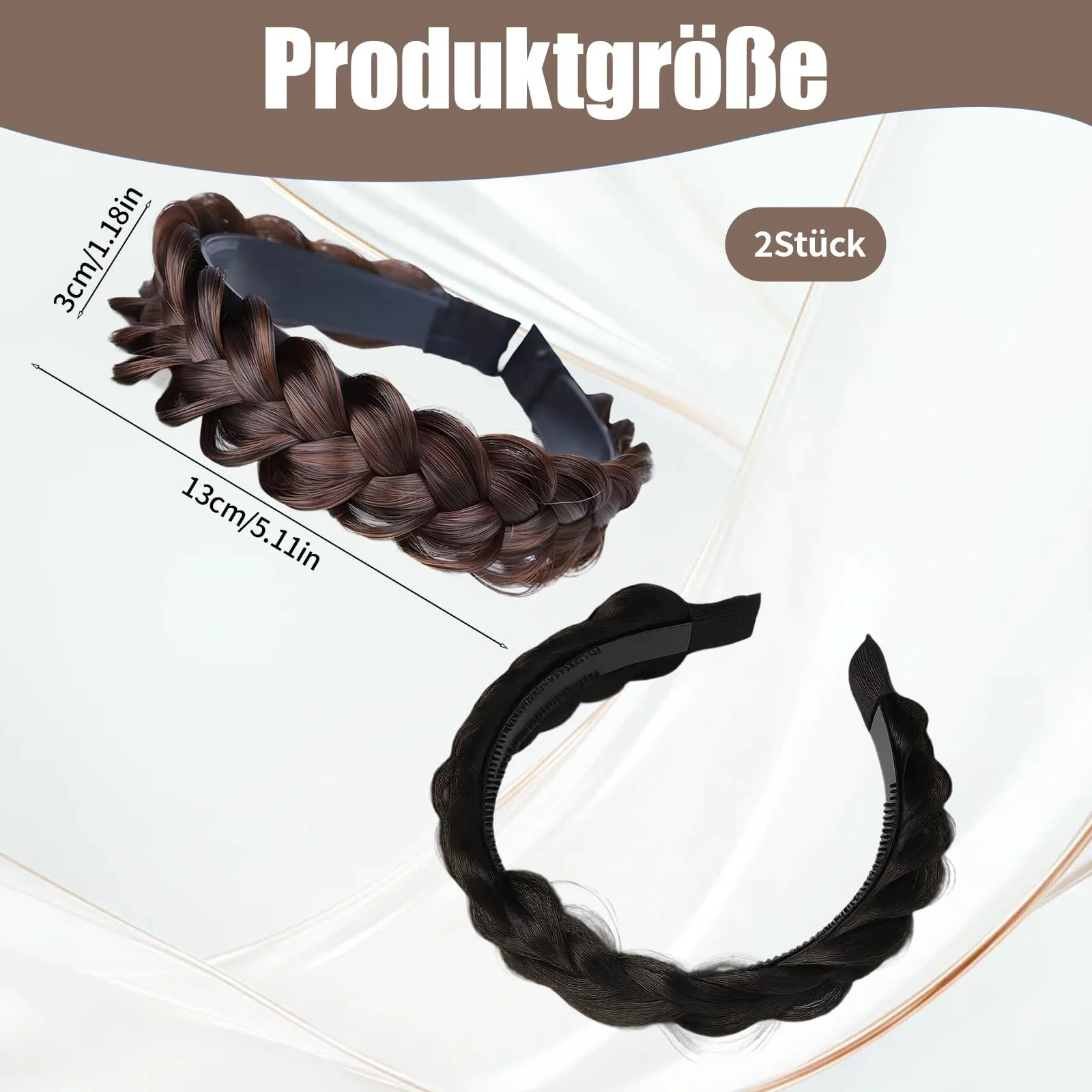 Обруч Плетеные повязки для волос 2 шт, фото №2 Обруч Плетеные повязки для волос 2 шт, фото №2