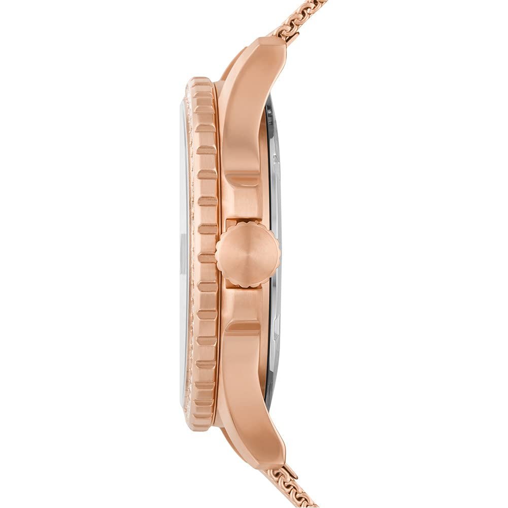 Женские аналоговые часы Fossil ES4999, розовое золото, браслет, фото №3