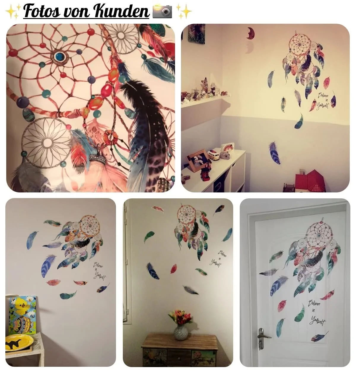 Наклейка на стіну WandSticker4U Unicorn Poster Forest Animals Pink and Brown Colour, фото №4