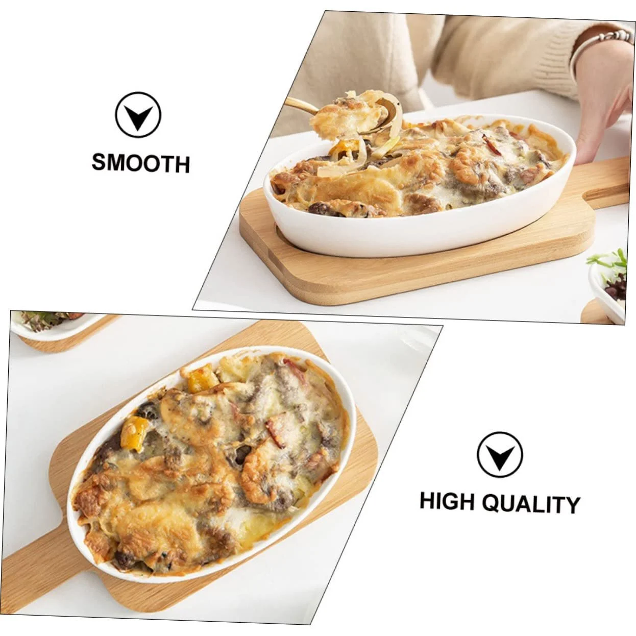 Форма для запікання керамічна овальна термостійка гладка поверхня, фото №9