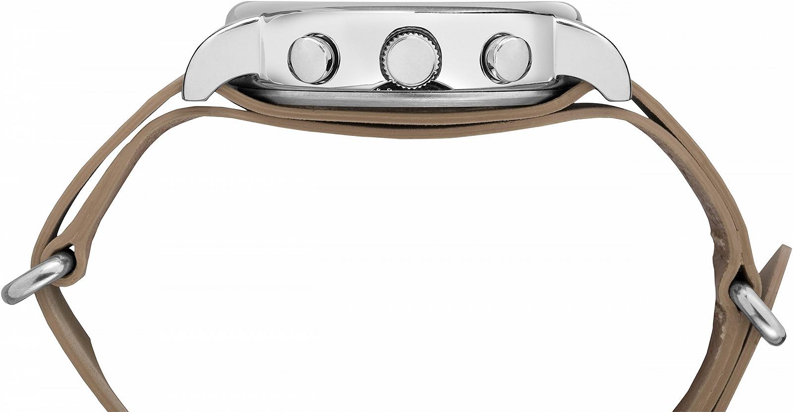 Часы Timex Мужские Хронограф Кварцевые Кожаный Ремешок, фото №2