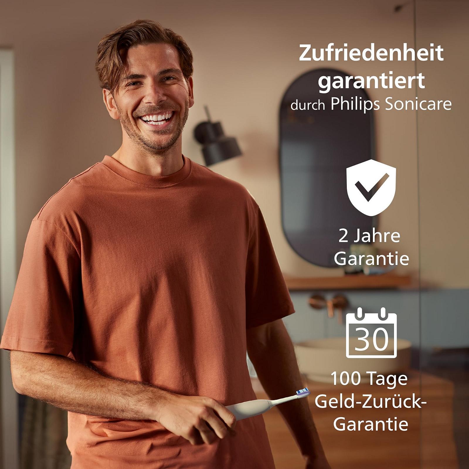 Електрична зубна щітка Philips Sonicare 5500 HX7119/01 2 шт Біла та темно-синя, фото №7