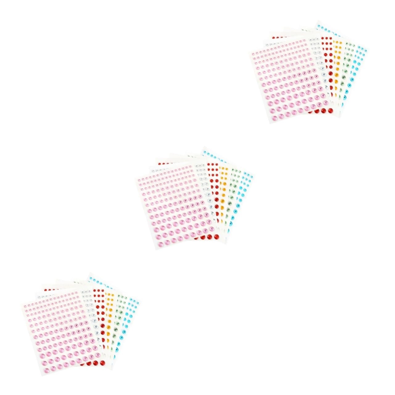 Стразы для ногтей FOMIYES 18 листов, самоклеящиеся, разных цветов, фото №1