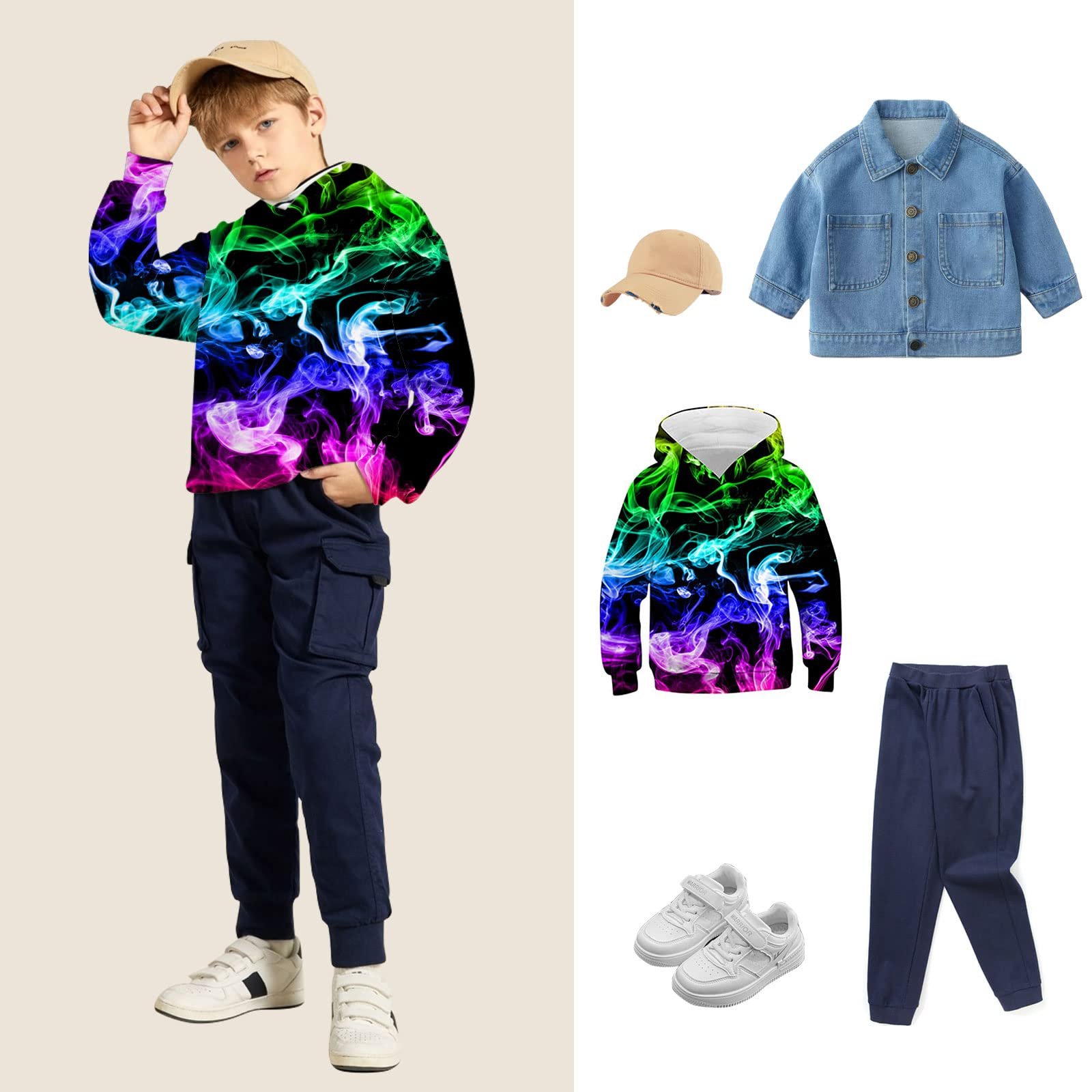 Худи Goodstoworld 3D Принт Для мальчиков, девочек и детей 4-16 лет, фото №5