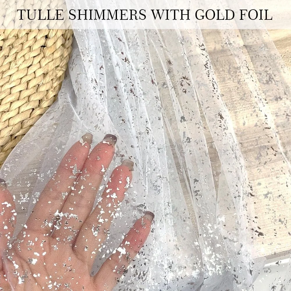 Скатерть-ранер Glitter Tulle золоте тиснення 70 x 300 см, фото №3 Скатерть-ранер Glitter Tulle золоте тиснення 70 x 300 см, фото №3