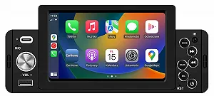 Автомагнитола Hikity / 5.1" / Сенсорная / Apple CarPlay / Android Auto / Bluetooth / GPS / USB / 1DIN - Фото 1