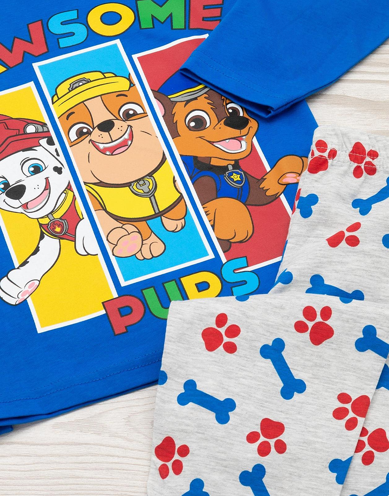 Комплект піжам Paw Patrol для хлопчиків, синій, з довгими рукавами, фото №6 Комплект піжам Paw Patrol для хлопчиків, синій, з довгими рукавами, фото №6