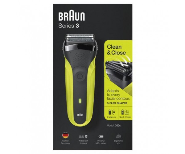 Електробритва чоловіча Braun Series 3 300s Black/Green, фото №3