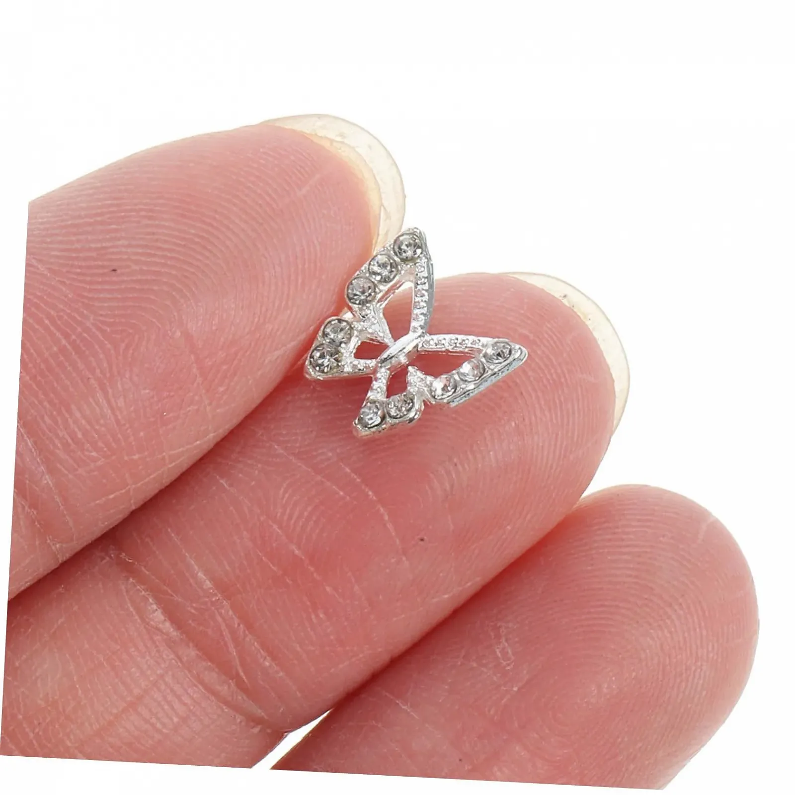 Украшения для ногтей Типа Бабочка FRCOLOR 20 шт. со стразами для маникюра, фото №4