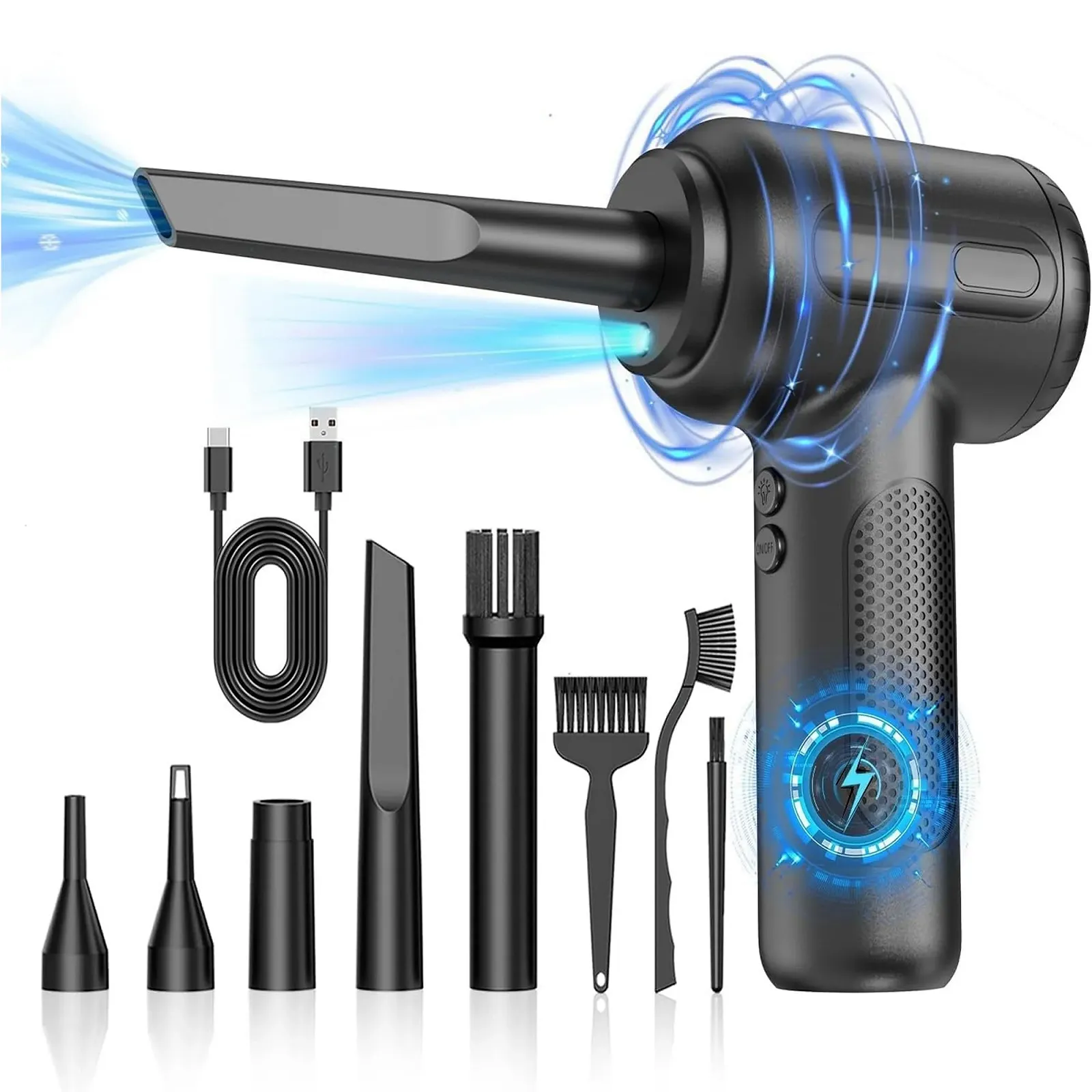 Електрична повітродувка WYFCR LED 3 швидкості 7500 mAh, фото №6