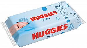 Влажные салфетки Huggies Pure 56 штук synthetic.ua - Фото 1