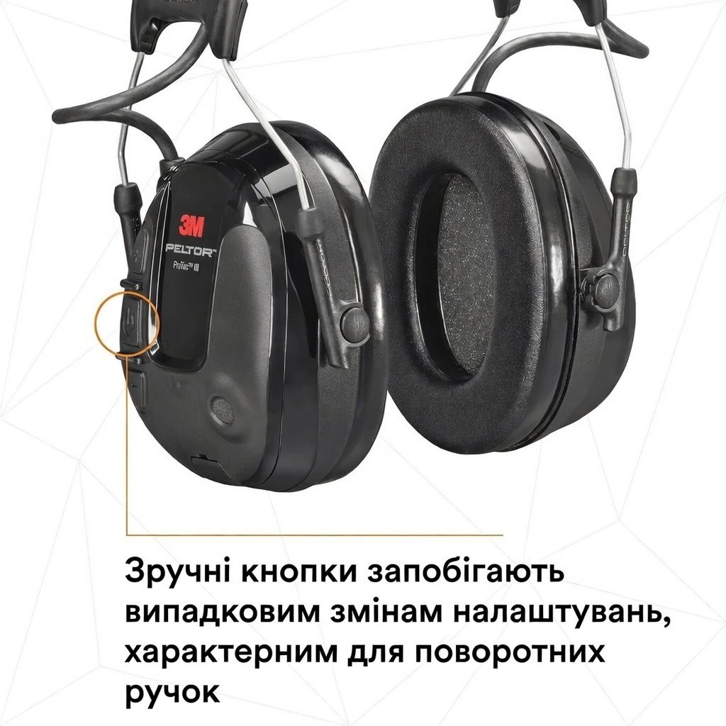 Активні навушники для стрільби 3M PELTOR ProTac III Slim / Активне шумозаглушення / Чорні, фото №10