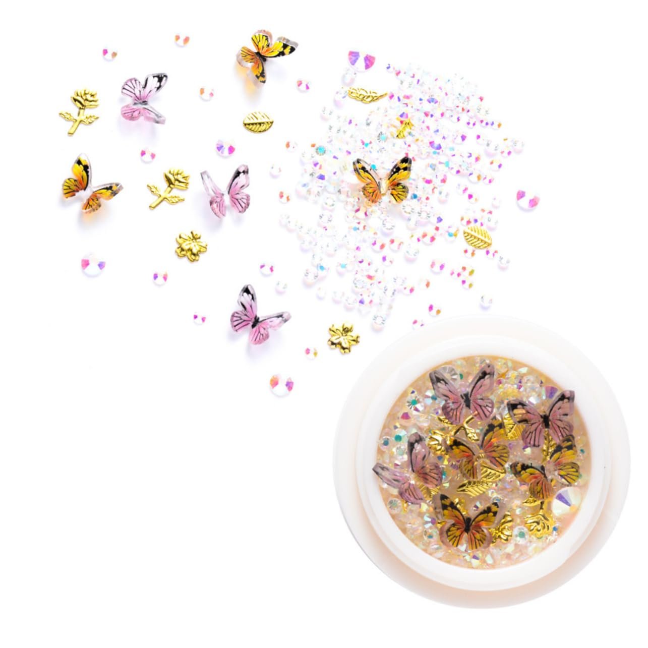 Заклепки MAGICLULU 18 коробок, японские украшения, маникюрные стразы, наклейки для ногтей, смешанные шармы, аппликации со стразами, украшения для ногтей, фото №9