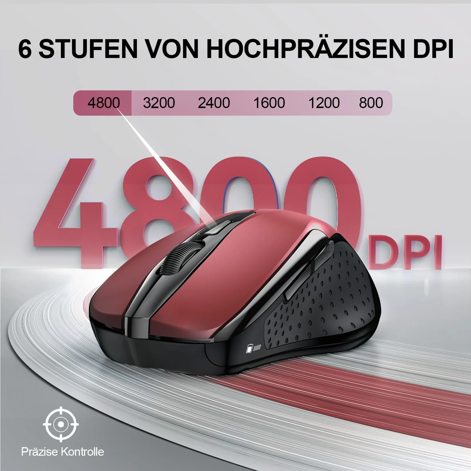 Миша TECKNET Bluetooth, 4800 DPI, бездротова, ергономічна, фото №3