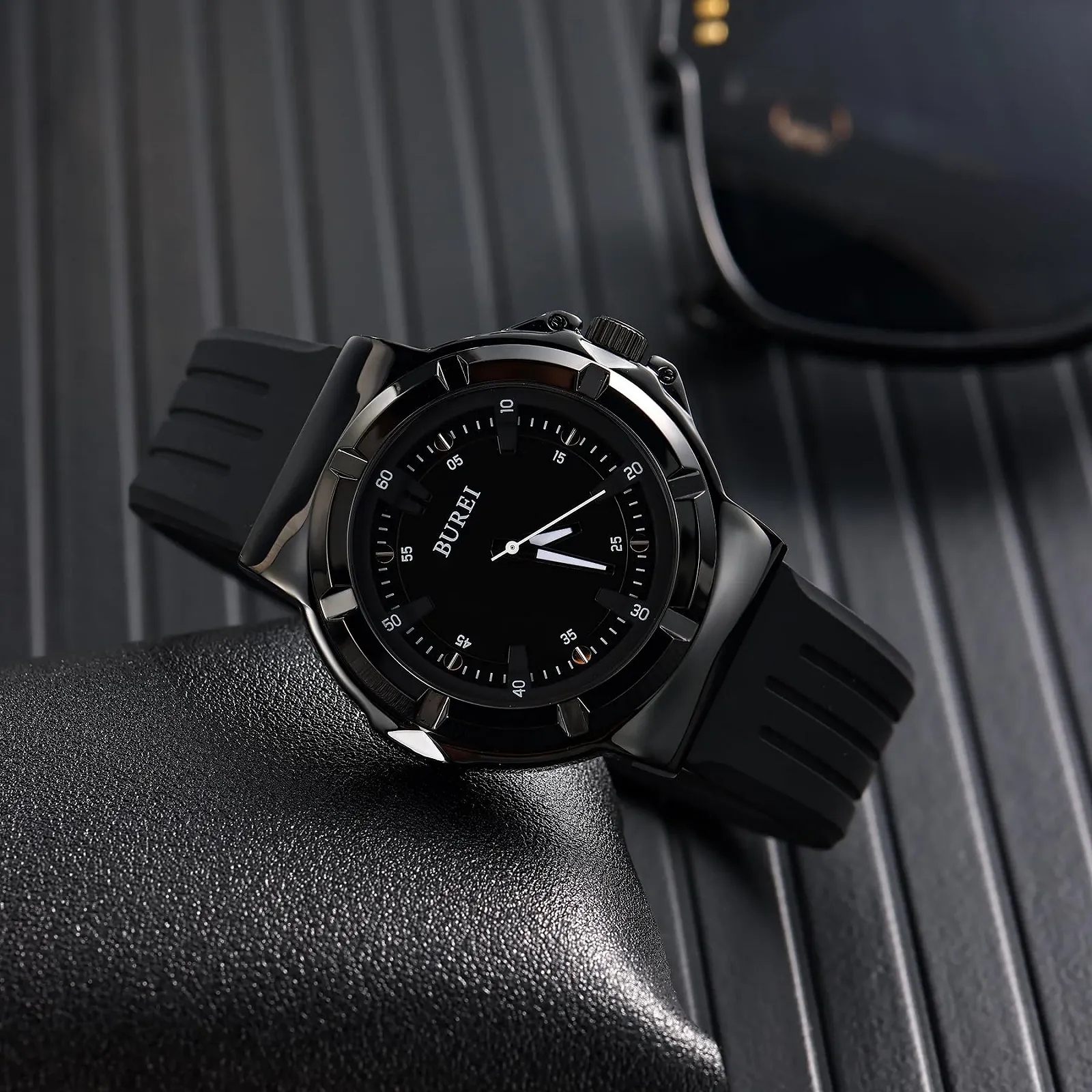 Часы BUREI Мужские Модный Геометрический Дизайн Кварцевые Наручные Часы Мужские Силиконовые Водонепроницаемые Спортивные Классические Модные Мужские Часы Подарок для Мужчин, фото №3 Часы BUREI Мужские Модный Геометрический Дизайн Кварцевые Наручные Часы Мужские Силиконовые Водонепроницаемые Спортивные Классические Модные Мужские Часы Подарок для Мужчин, фото №3