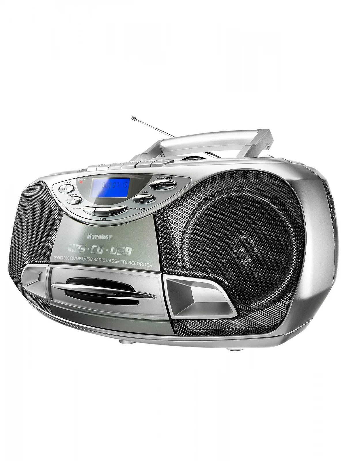 Портативний CD-радіоприймач Karcher RR 510N CD/MP3-плеєр FM-радіо Касетний MP3 USB 2.0, фото №1 Портативний CD-радіоприймач Karcher RR 510N CD/MP3-плеєр FM-радіо Касетний MP3 USB 2.0, фото №1