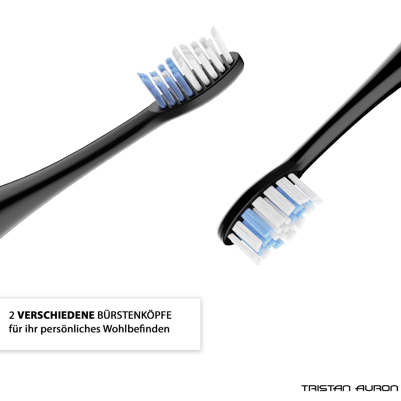 Змінні насадки для зубної щітки Tristan Auron 4 шт. Black, фото №4
