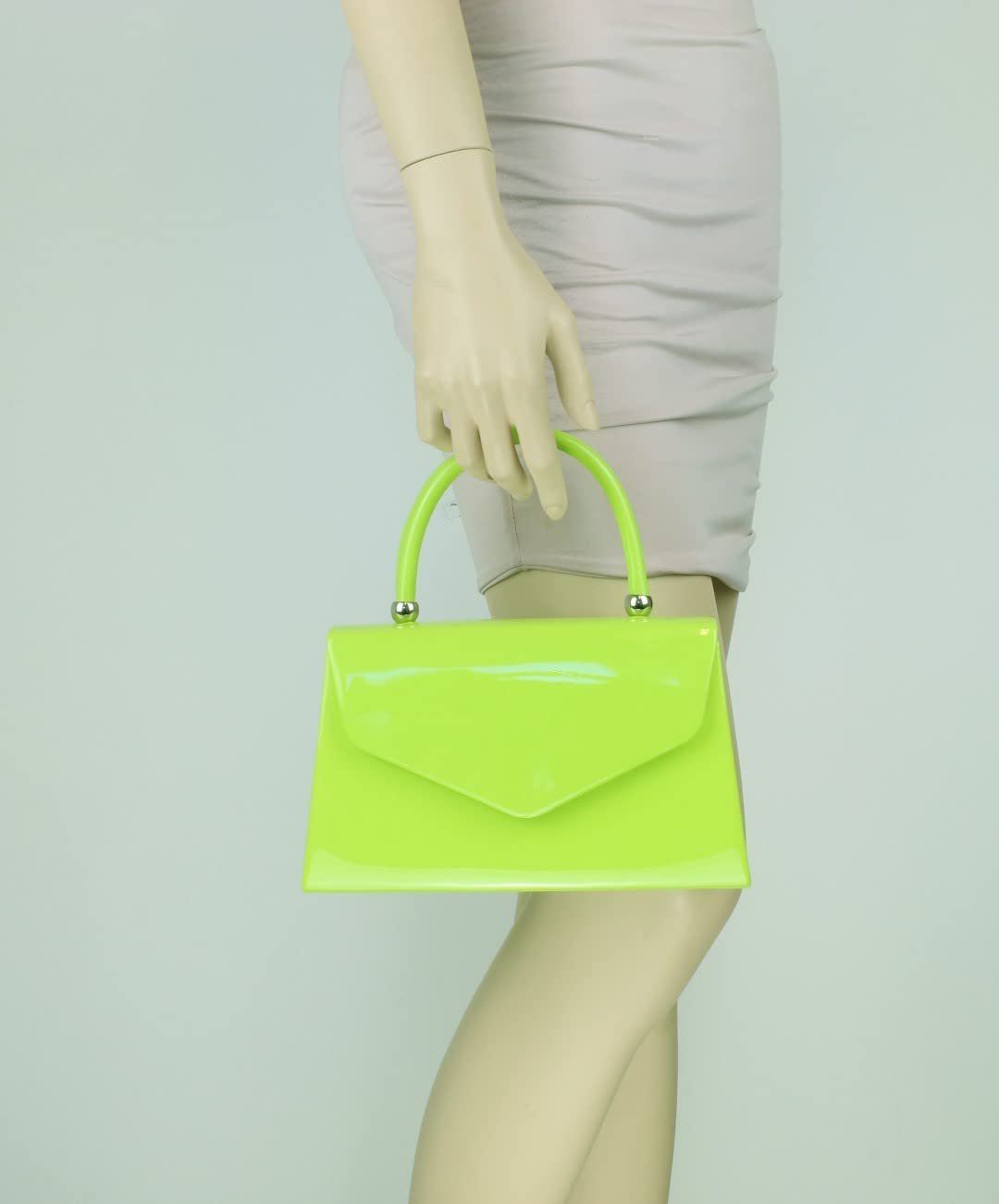 Клатч Girly Handbags лакированный, женский, маленький жесткий, фото №5