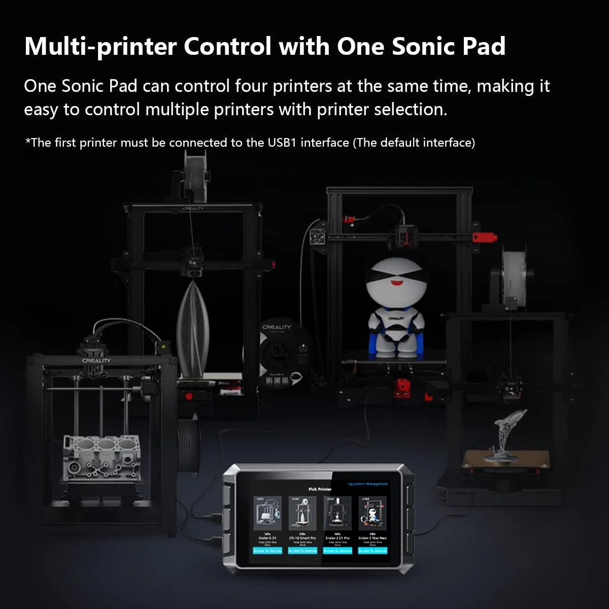 Планшет 7" Creality Sonic Pad для управління 3д принтером / 2/8Gb / Klipper / Чорний, фото №6 Планшет 7" Creality Sonic Pad для управління 3д принтером / 2/8Gb / Klipper / Чорний, фото №6