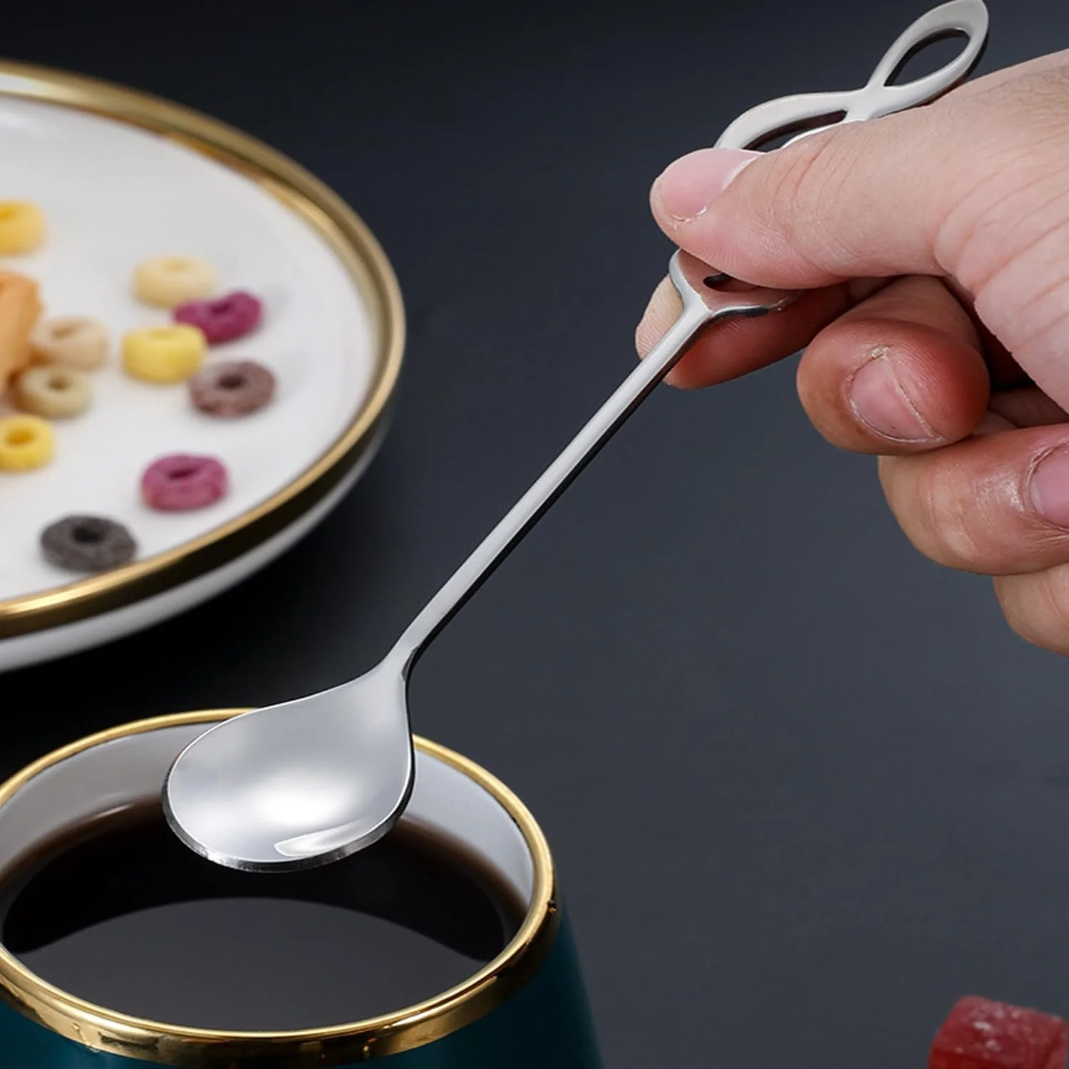 Ложка Кавова Набір 4 шт. Нотний Cтан з Нержавіючої Сталі, фото №5 Ложка Кавова Набір 4 шт. Нотний Cтан з Нержавіючої Сталі, фото №5