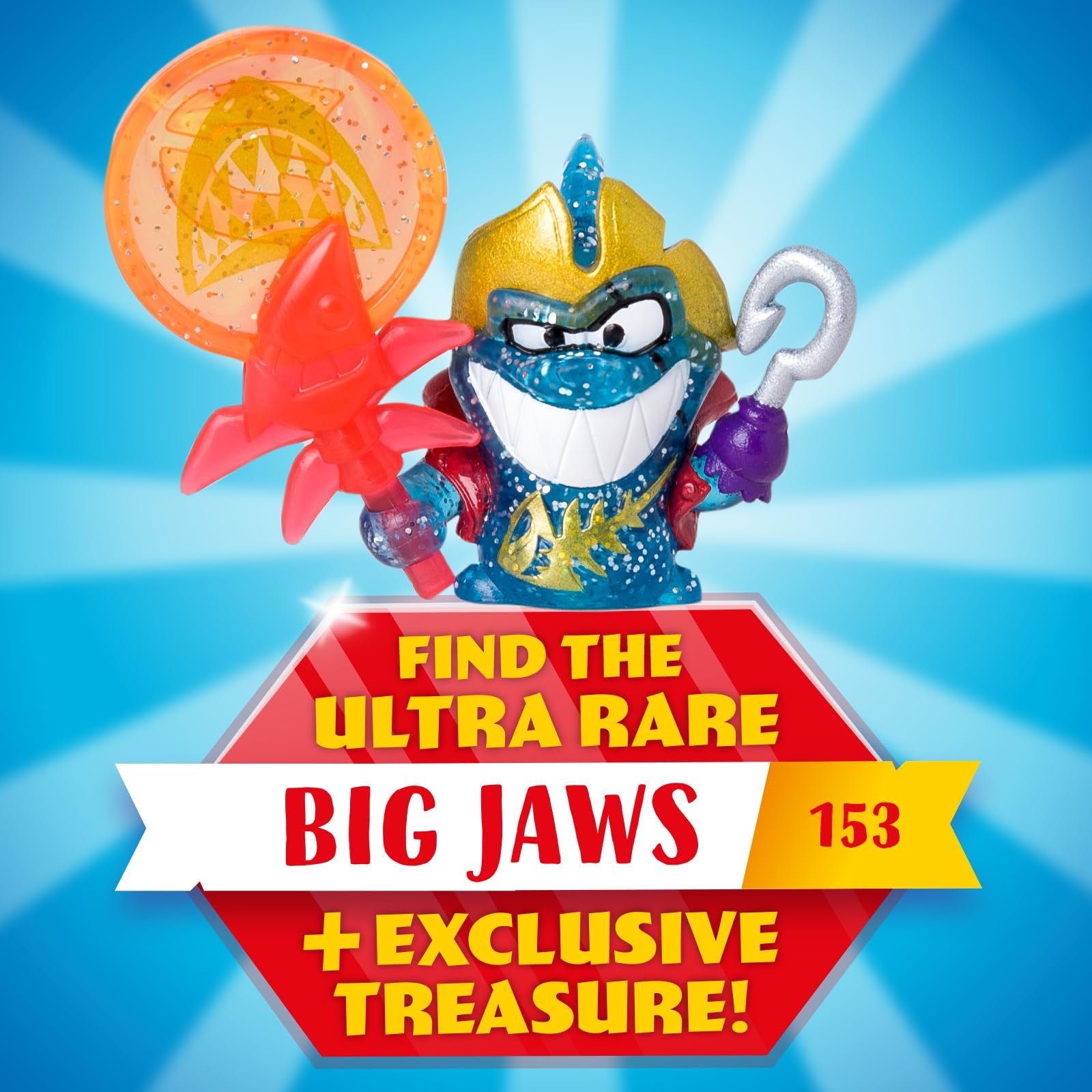 Фигурки PIRATIX ADVENTURE WORLD Shark Treasure Series, 4 шт. Включает 4 Piratix, стекло 2,5 см и сюрприз, хрустальные аксессуары 10 см, набор из 6 шт., фото №5