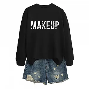 Женские свитшоты с принтом визажиста, круглый вырез, рубашка с длинными рукавами, пуловер, женский повседневный топ synthetic.ua - Фото 1