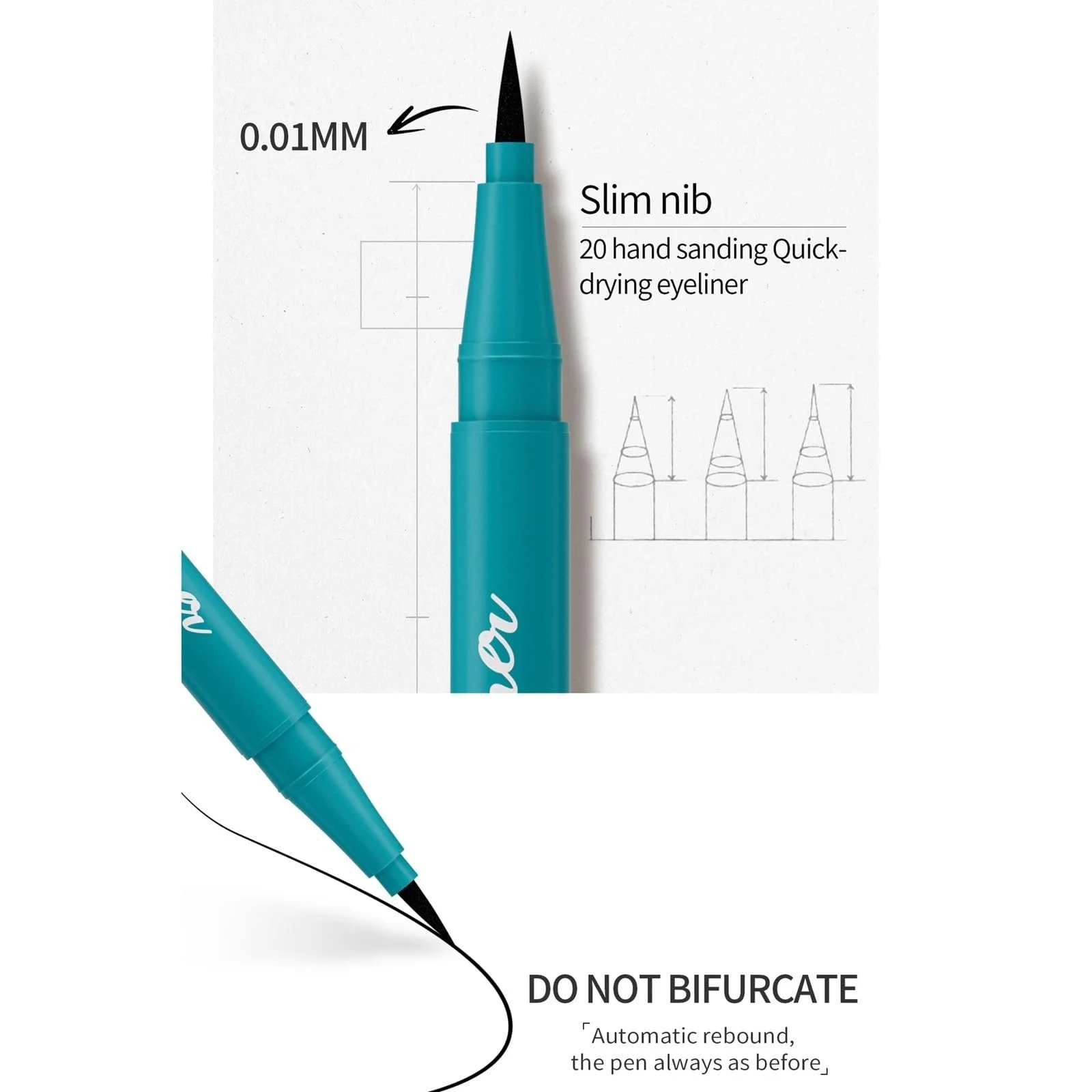 Підводка для очей Green Box, не розмазується, швидко сохне, з твердим кінчиком, рідка, 1 мл, фото №5 Підводка для очей Green Box, не розмазується, швидко сохне, з твердим кінчиком, рідка, 1 мл, фото №5